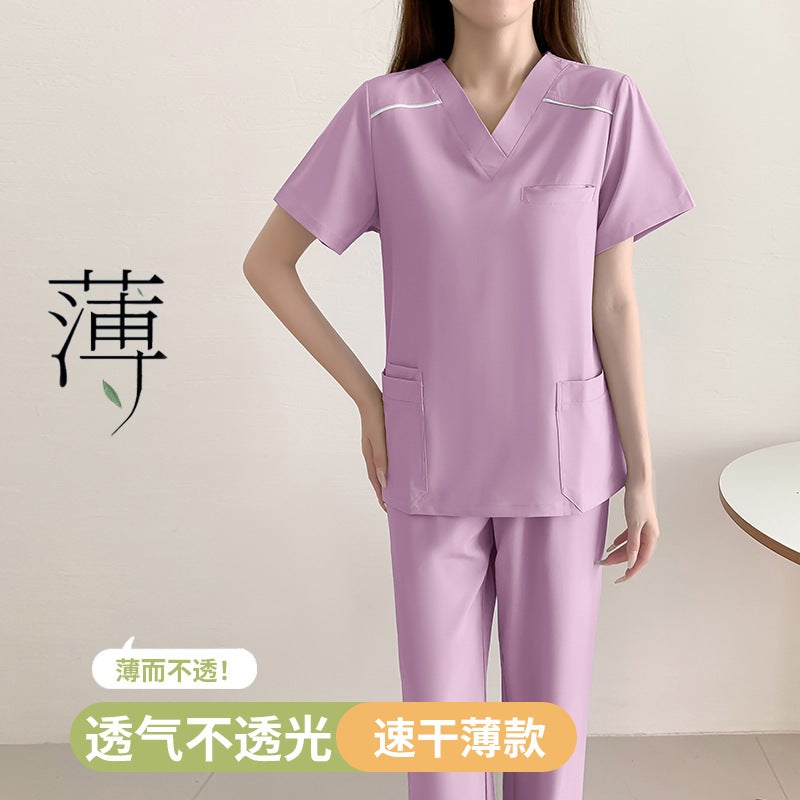 Hand-Washing Clothes Women'S Elastic Quick-Drying Yuezi Center Yuesao Shanghu Surgical Clothes Brush Hand Clothes Beautician Oral Work Clothes - Image 2